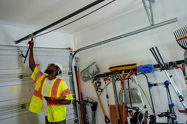 Professional Garage Door Panel Replacement technician working in Palo, IA